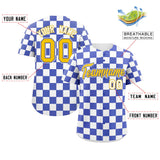 Custom Square Grid Color Block Personalized Letter Number Baseball Jersey Sport Team Shirts