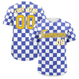 Custom Square Grid Color Block Personalized Letter Number Baseball Jersey Sport Team Shirts