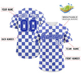 Custom Square Grid Color Block Personalized Letter Number Baseball Jersey Sport Team Shirts