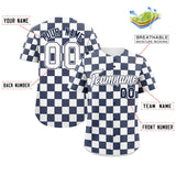 Custom Square Grid Color Block Personalized Letter Number Baseball Jersey Sport Team Shirts