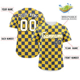 Custom Square Grid Color Block Personalized Letter Number Baseball Jersey Sport Team Shirts