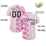 Custom Hawaii Tropical Flower Stripe Fashion Baseball Jersey Printed or Stitched Logo for Men