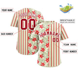 Custom Hawaii Tropical Flower Stripe Fashion Baseball Jersey Printed or Stitched Logo for Men