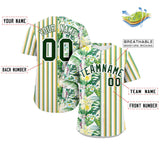 Custom Hawaii Tropical Flower Stripe Fashion Baseball Jersey Printed or Stitched Logo for Men