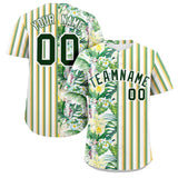 Custom Hawaii Tropical Flower Stripe Fashion Baseball Jersey Printed or Stitched Logo for Men