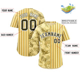 Custom Hawaii Tropical Flower Stripe Fashion Baseball Jersey Printed or Stitched Name Number