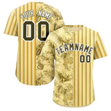 Custom Hawaii Tropical Flower Stripe Fashion Baseball Jersey Printed or Stitched Name Number