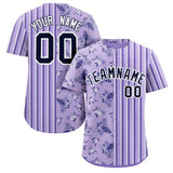 Custom Hawaii Tropical Flower Stripe Fashion Baseball Jersey Printed or Stitched Name Number