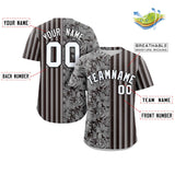 Custom Hawaii Tropical Flower Stripe Fashion Baseball Jersey Printed or Stitched Name Number
