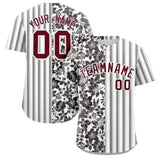 Custom Hawaii Tropical Flower Stripe Fashion Baseball Jersey Printed or Stitched Name Number