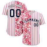 Custom Hawaii Tropical Flower Stripe Fashion Baseball Jersey Printed or Stitched Name Number