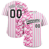 Custom Hawaii Tropical Flower Stripe Fashion Baseball Jersey Personalized Name Big Size
