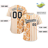 Custom Hawaii Tropical Flower Stripe Fashion Baseball Jersey Personalized Name Big Size
