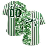 Custom Hawaii Tropical Flower Stripe Fashion Baseball Jersey Personalized Name Big Size