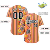 Custom Hawaii Tropical Flower Stripe Fashion Baseball Jersey Personalized Your Style
