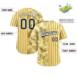 Custom Hawaii Tropical Flower Stripe Fashion Baseball Jersey Personalized Your Style