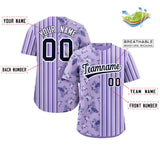 Custom Hawaii Tropical Flower Stripe Fashion Baseball Jersey Personalized Your Style