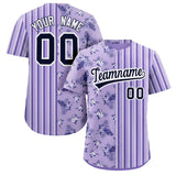 Custom Hawaii Tropical Flower Stripe Fashion Baseball Jersey Personalized Your Style