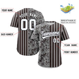 Custom Hawaii Tropical Flower Stripe Fashion Baseball Jersey Personalized Your Style