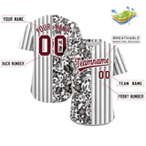 Custom Hawaii Tropical Flower Stripe Fashion Baseball Jersey Personalized Your Style