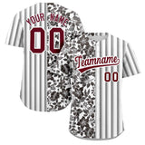Custom Hawaii Tropical Flower Stripe Fashion Baseball Jersey Personalized Your Style