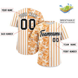 Custom Hawaii Tropical Flower Stripe Fashion Baseball Jersey Personalized Logo