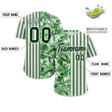 Custom Hawaii Tropical Flower Stripe Fashion Baseball Jersey Personalized Logo