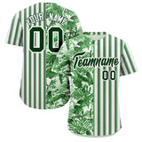Custom Hawaii Tropical Flower Stripe Fashion Baseball Jersey Personalized Logo