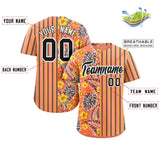Custom Hawaii Tropical Flower Stripe Fashion Baseball Jersey Personalized Your Style for Men