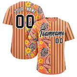 Custom Hawaii Tropical Flower Stripe Fashion Baseball Jersey Personalized Your Style for Men
