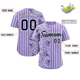 Custom Hawaii Tropical Flower Stripe Fashion Baseball Jersey Personalized Your Style for Men