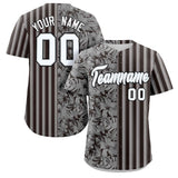 Custom Hawaii Tropical Flower Stripe Fashion Baseball Jersey Personalized Your Style for Men