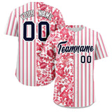 Custom Hawaii Tropical Flower Stripe Fashion Baseball Jersey Personalized Your Style for Men