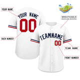 Custom Baseball Jersey Personalized Button Down Shirts Short Sleeve Solid Casual Team Sports Jersey