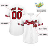 Custom Baseball Jersey Personalized Fashion Button Down Shirts Short Sleeve Active Team Sports Uniform for Men
