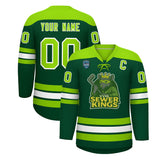 VVHL S7 Sewer Kings Brown White Hockey Jersey