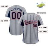 Custom Stripe Fashion Baseball Jersey Design Full Button Stitched/Printed Name Number Sport Jersey