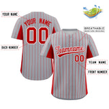 Custom Stripe Fashion Baseball Jersey Design Full Button Stitched/Printed Name Number Sport Jersey