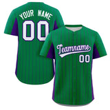 Custom Stripe Fashion Baseball Jersey Design Full Button Stitched/Printed Name Number Baseball Jersey For Adults
