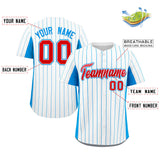 Custom Stripe Baseball Jersey Design Full Button Stitched/Printed Name Number Baseball Casual Jersey