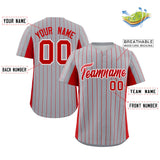 Custom Stripe Baseball Jersey Design Full Button Stitched/Printed Name Number Casual Jersey