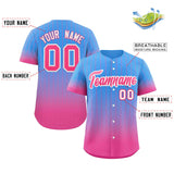 Custom Gradient Stripe Fashion Authentic Baseball Jersey  For Men/Women/Kids