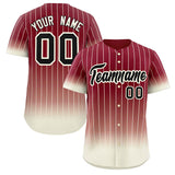 Custom Gradient Stripe Fashion Authentic Baseball Jersey  For Men/Women/Kids