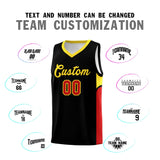 Custom Black White Side U-shaped Patttern Double Side Sports Uniform Basketball Jersey