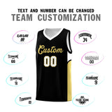 Custom Black White Side U-shaped Patttern Double Side Sports Uniform Basketball Jersey