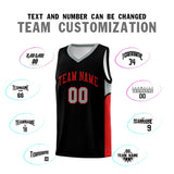 Custom Black White Side U-shaped Patttern Double Side Sports Uniform Basketball Jersey