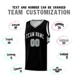Custom Black White Side U-shaped Patttern Double Side Sports Uniform Basketball Jersey