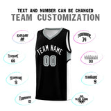 Custom Black White Side U-shaped Patttern Double Side Sports Uniform Basketball Jersey