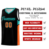 Custom Black White Side U-shaped Patttern Double Side Sports Uniform Basketball Jersey