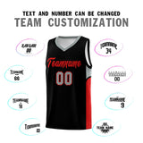 Custom Black White Side U-shaped Patttern Double Side Sports Uniform Basketball Jersey